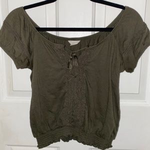Olive , Off the shoulder top